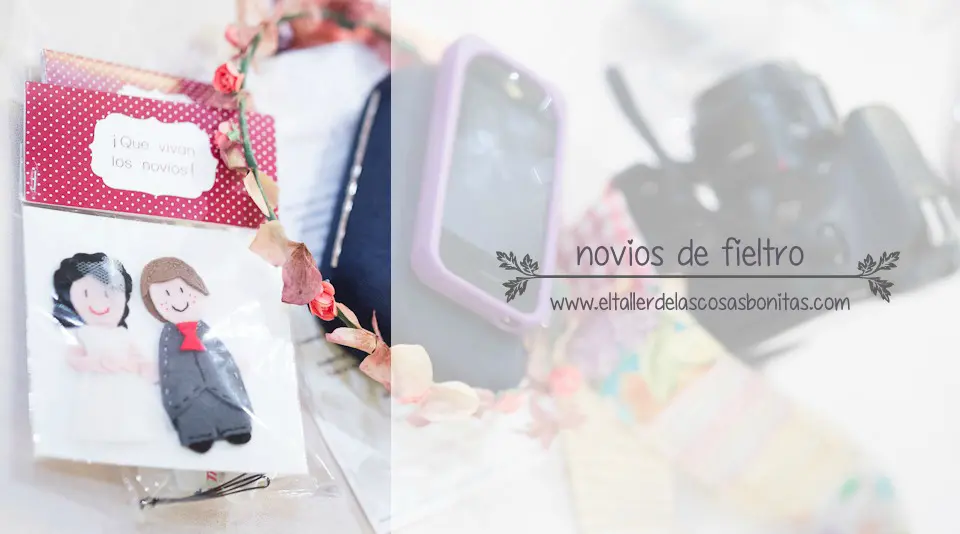 Novios de fieltro para boda