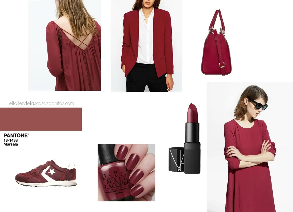 color marsala collage